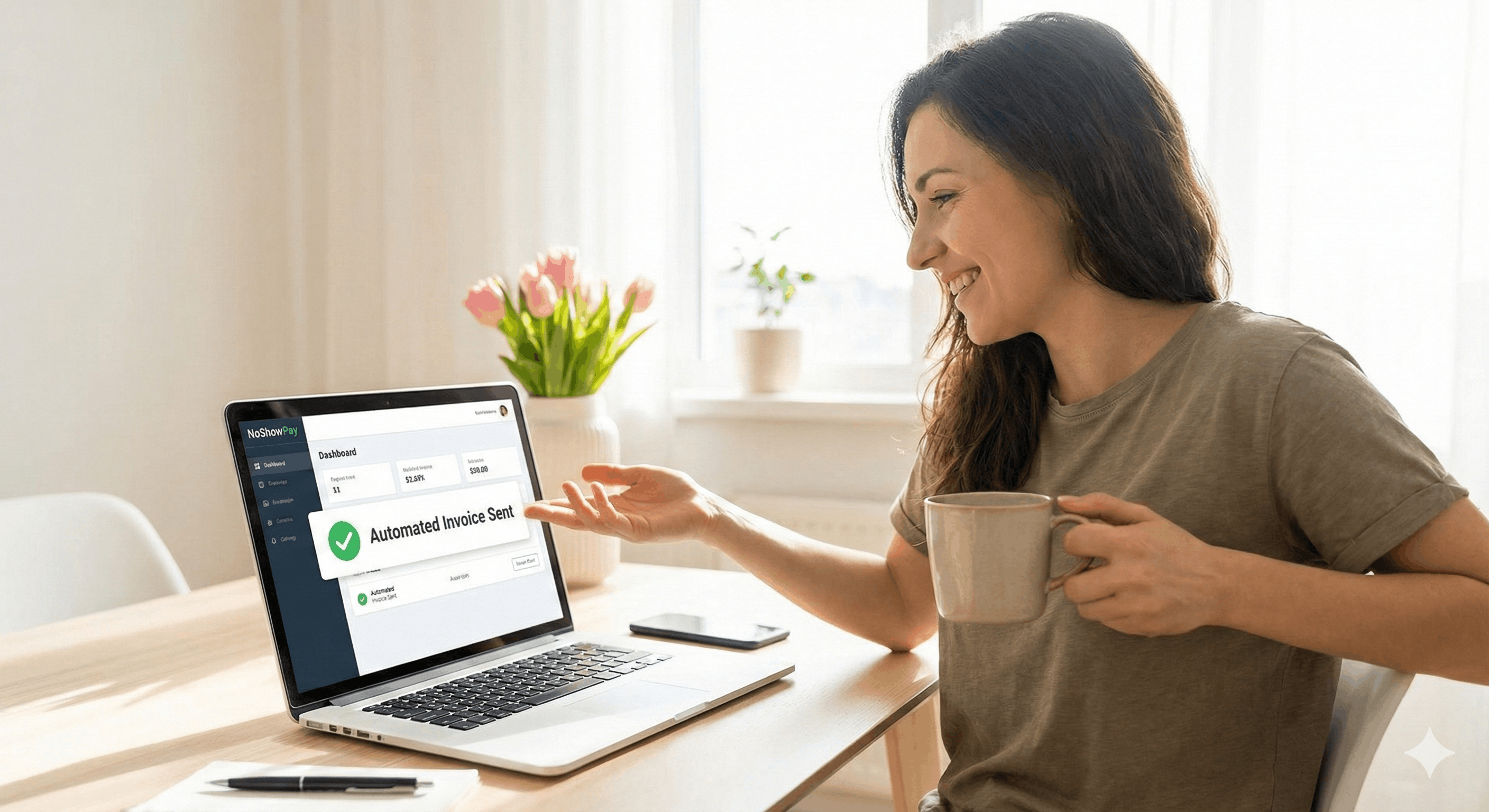 NoShowPay Lösung - Organisierter Freelancer